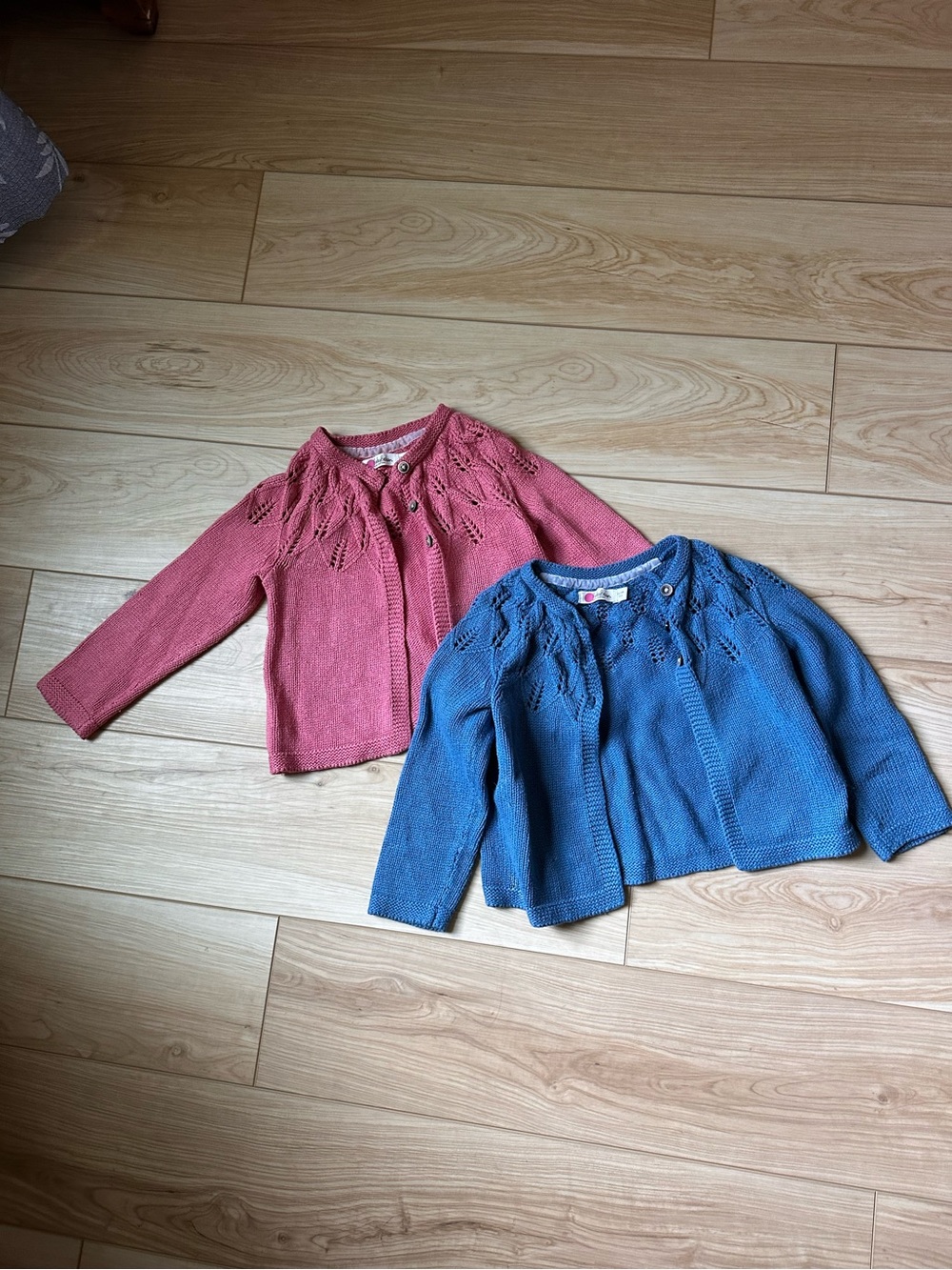 Baby Boden Knit Cardigan Set in Pink and Blue